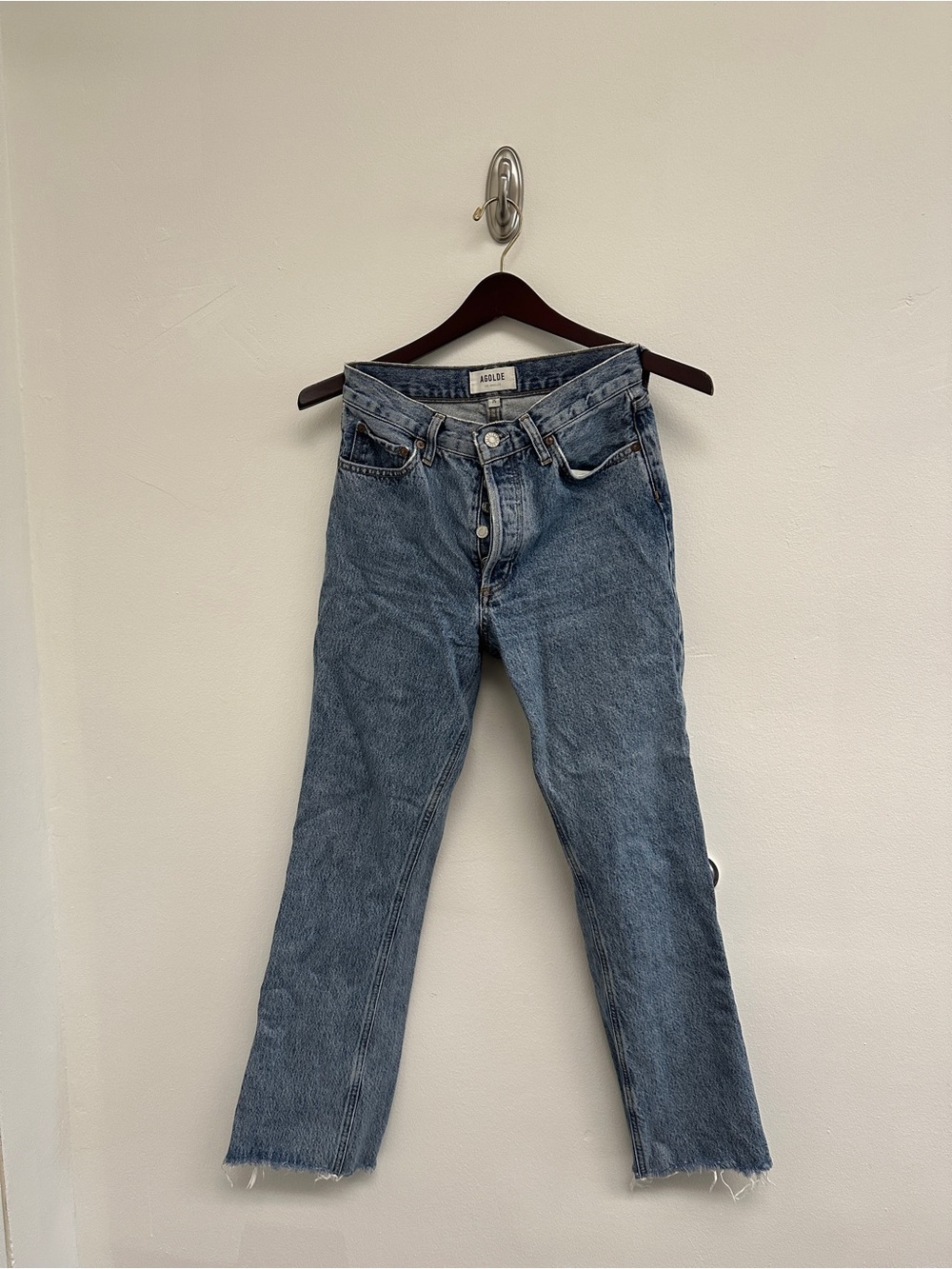 Agolde Blue High-Rise Flare Jeans